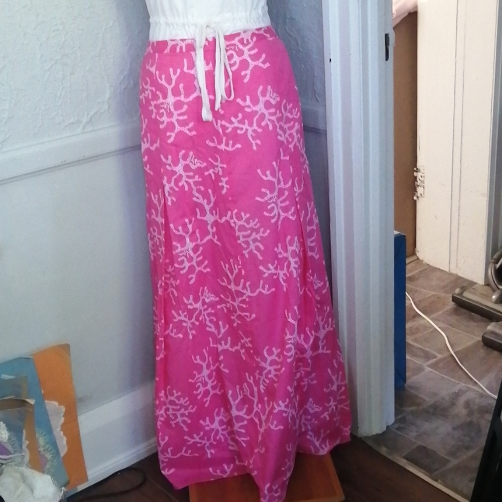 Lilly Pulitzer Maxi Skirt NWT Pink Floral